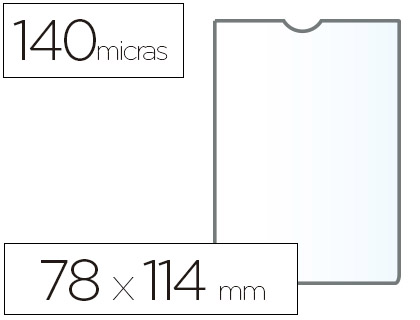 Funda portadocumento Esselte 78x114 mm. plástico transparente 140µ